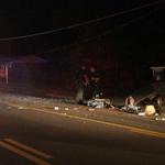 Glass scattered down Hwy 29