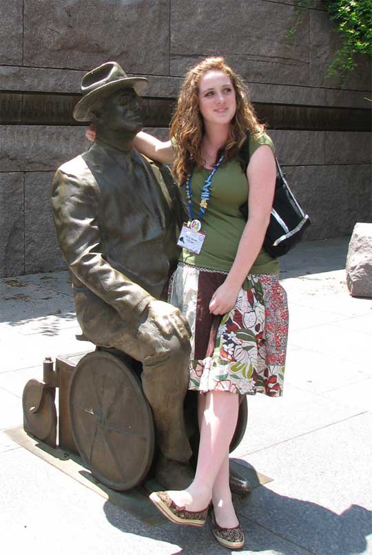 At FDR Memorial