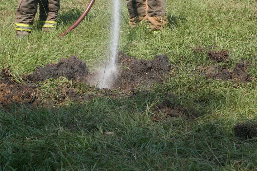 Wetting Down After  Explosion