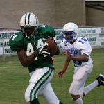 Tata Ellis making a catch for another 6 points