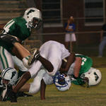 #53 David Williamson bringing down a Panther for a loss of yards