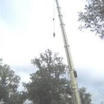 The boom approaches over 100 feet.