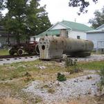 Soon the view toward the back of the ASHS Leach House Museum will resemble a logging train stop.