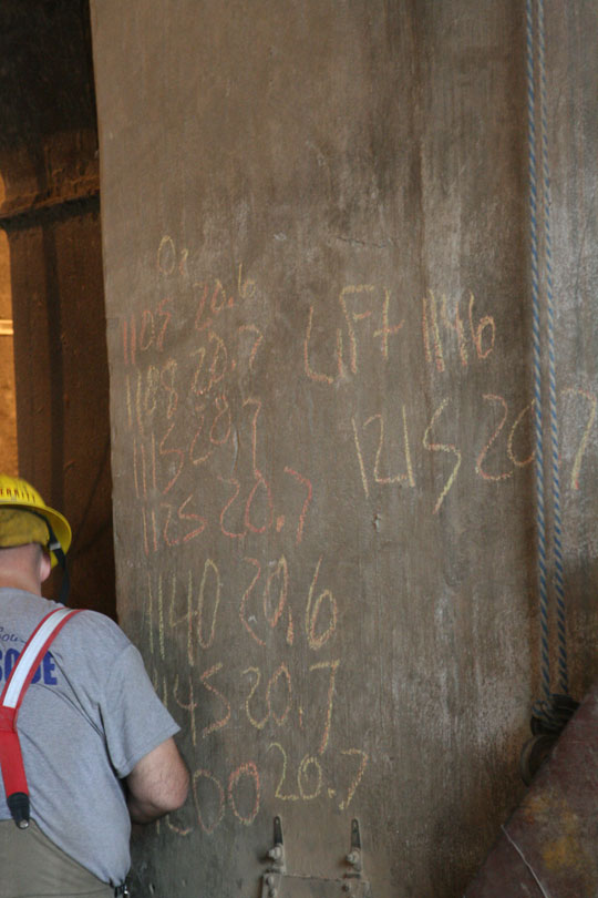 Rescuers Record Victims Condition On Wall