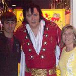 Austin and Lisa Albritton with "The King" in Caesar's Palace in Las Vegas