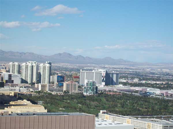 Altbritton's hotel taken from atop of The Eiffel Tower, Paris Vegas			