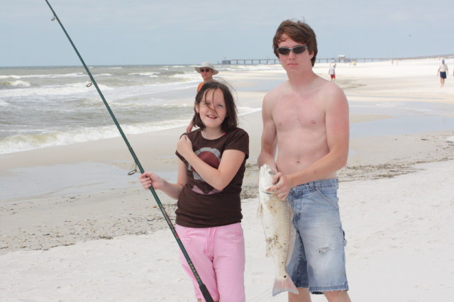Cousins, Leah Fischer and Seth Leonard (Leah made the catch!)