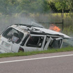 Highway 97 Crash & Fire