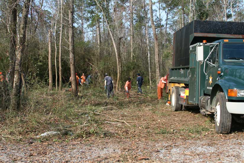 Prisoners Clear Lot