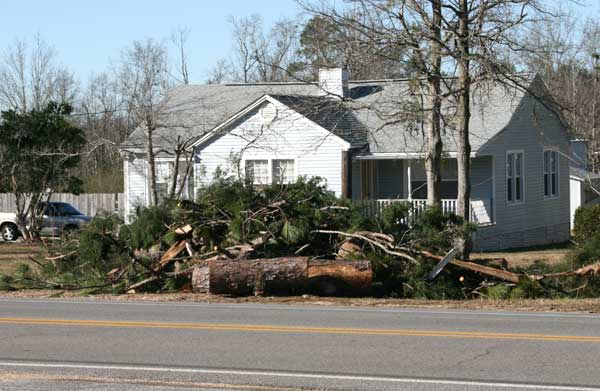Debris piles: a common sight
