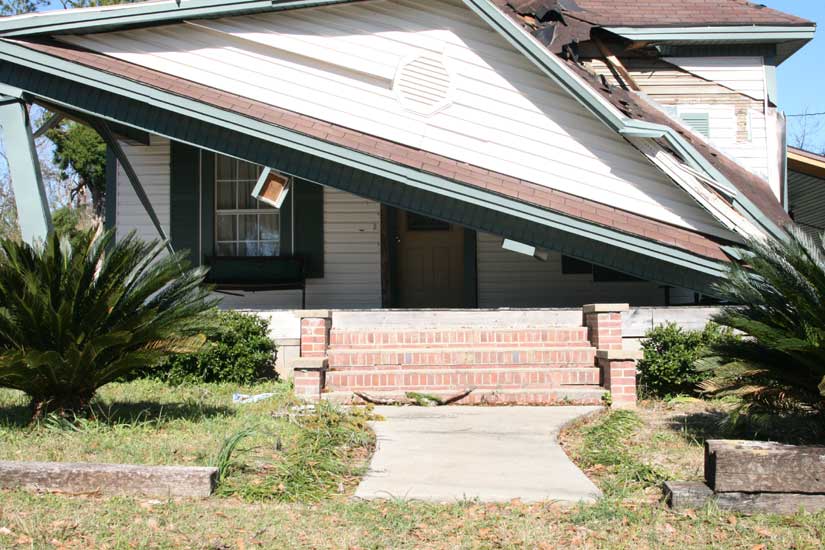 Damaged porch