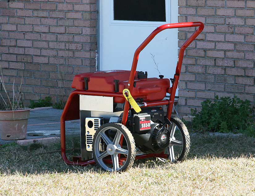 Portable generator runs