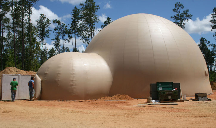 Dome’s airform fully inflated