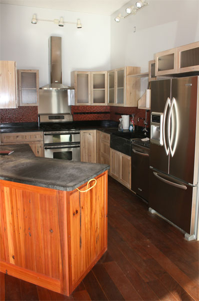 Interior of dome home.