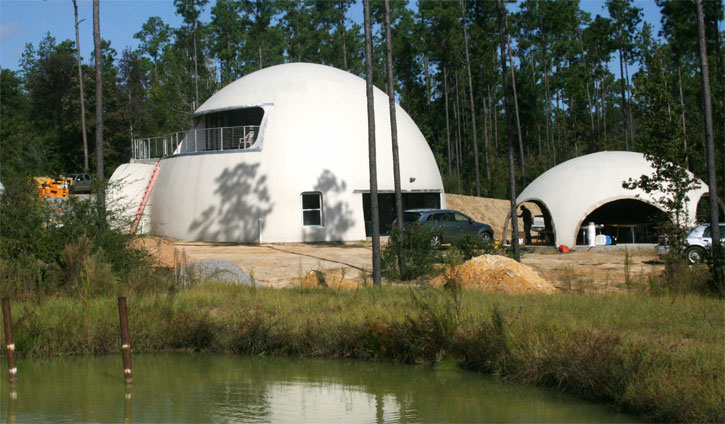 The completed dome home.