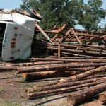 Log Truck Crash Hwy 97