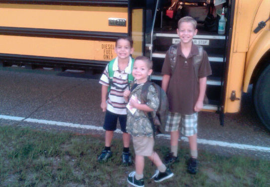 David (4th), Bryant (1st), Greg (Pre-K) Walters, Molino Park
