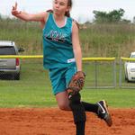 Morgan Digmon NWE girls softball delivers the pitch