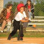 Keaton Brown hits and makes a run for 1st