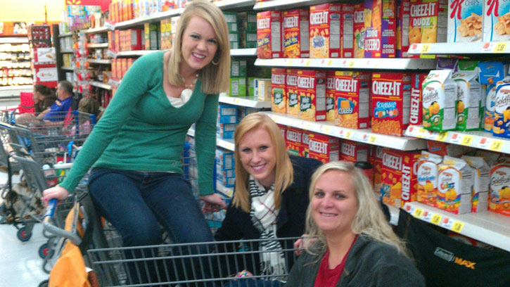 Charla Starkk, Savannah Singleton and Brandy Gifford at Walmart