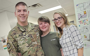 Military Dad Surprises Son At Beulah Academy After Long Deployment