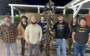 George Stone Students Fabricate Unique Christmas Tree