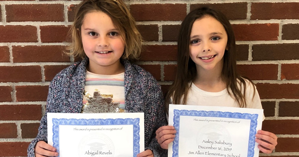 Jim Allen Elementary Names Students Of The Month : NorthEscambia.com