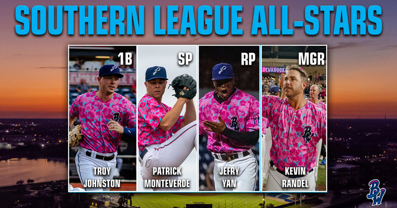 Six Blue Wahoos Selected To Southern League All-Star Team