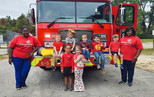 Century Camp Fire Kids Learn About Fire Safety With Escambia Fire ...
