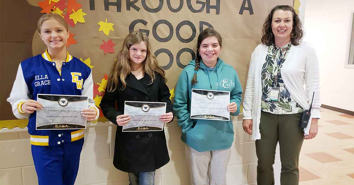 Ernest Ward Middle School Names Students of the Month : NorthEscambia.com